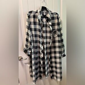 Catherines Monochrome Plaid Shirt